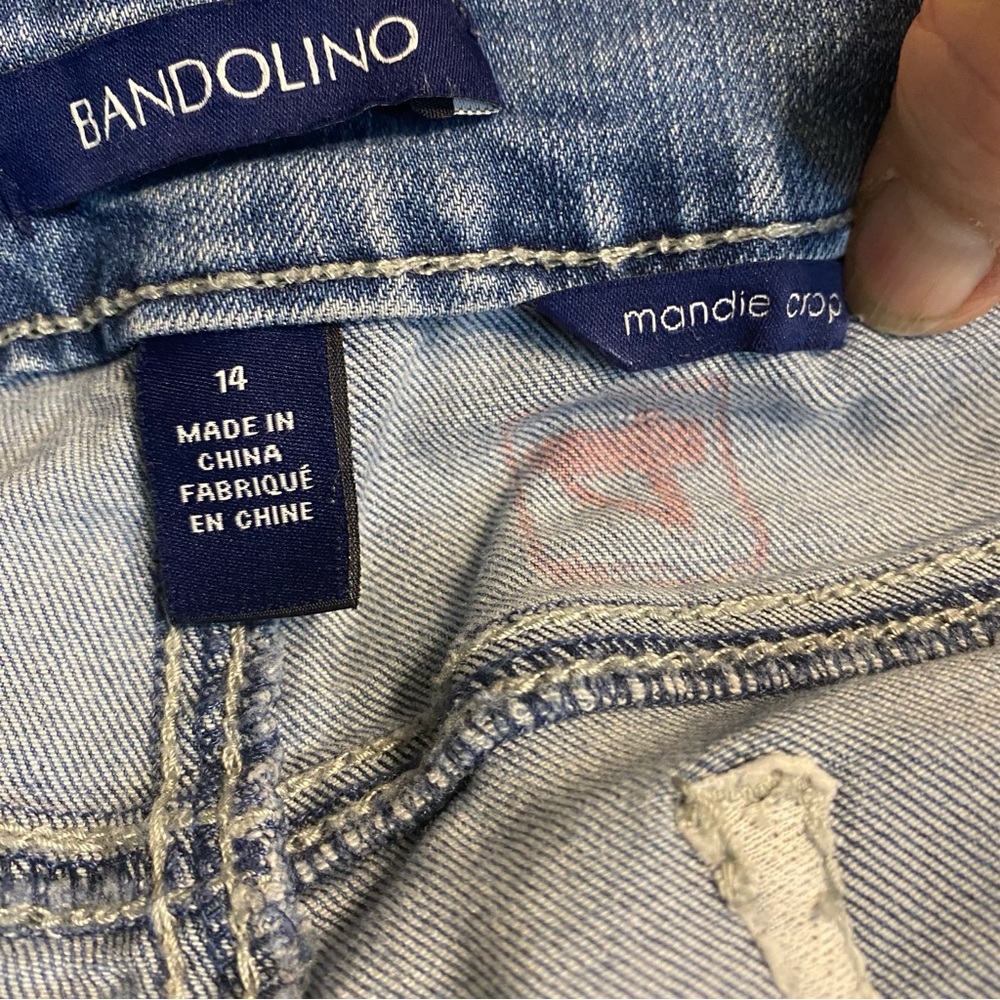 Bandolino Floral Ink Art Skinny Jeans Women 14 - Picture 4 of 12